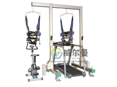 WE-JZB-B1门架式电动减重步态训练器（电动跑台 0.1kmh、功率自行车）